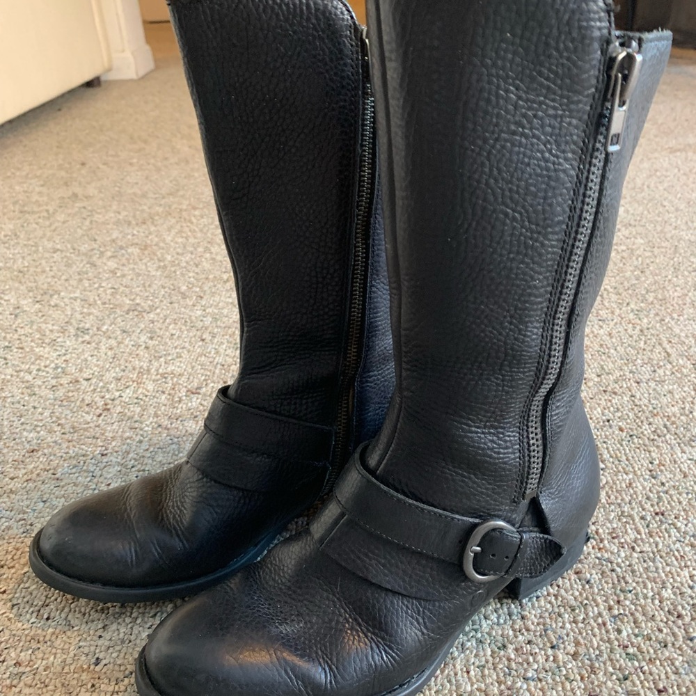 Born black Leather Women's Boots